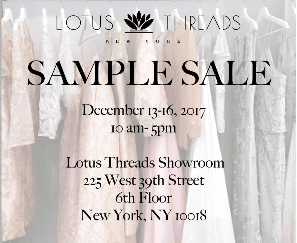 Lotus Threads Sample Sale, New York, December 2017