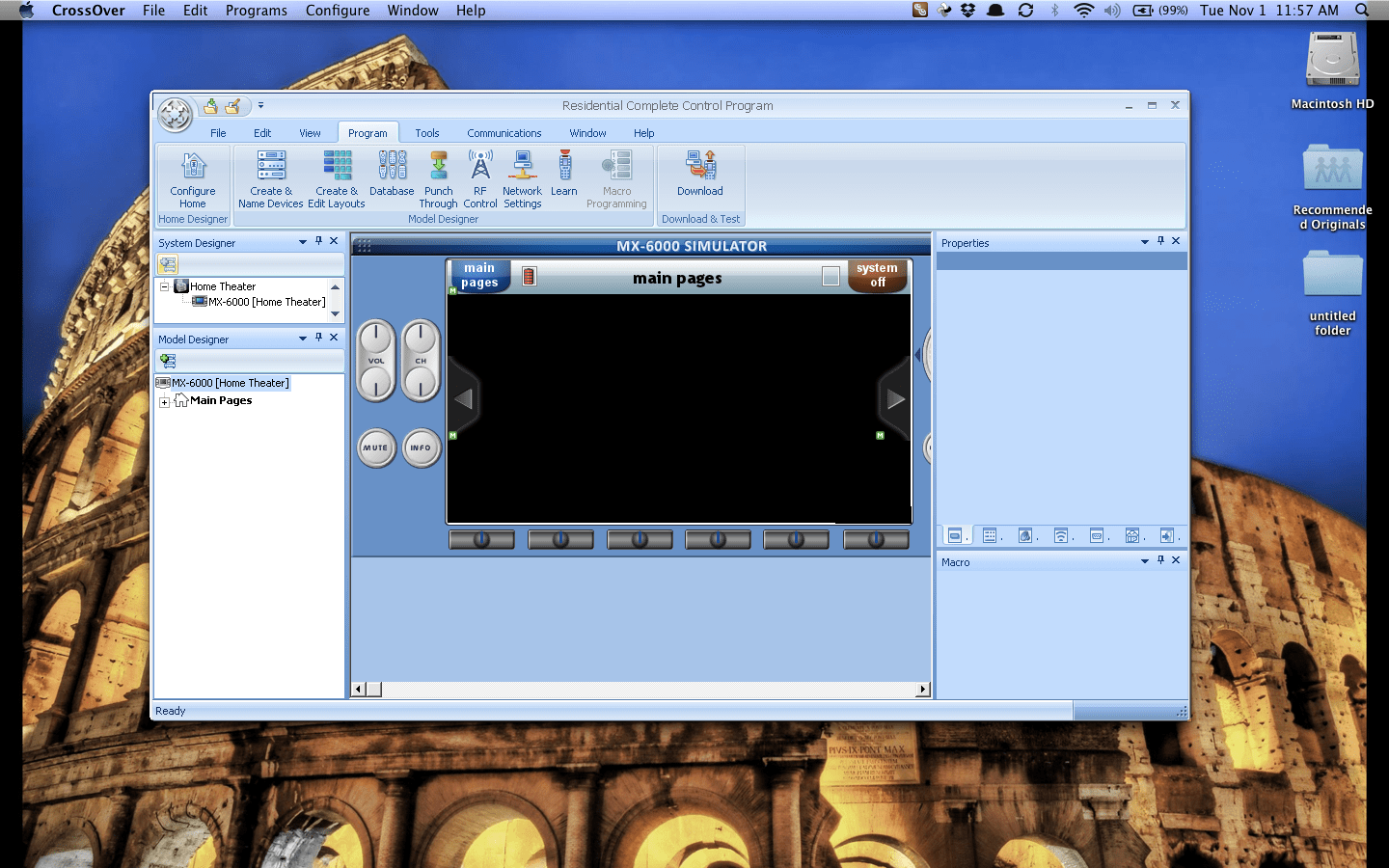 Will Universal Remote Control Complete Control Program run on Mac or Linux? CodeWeavers