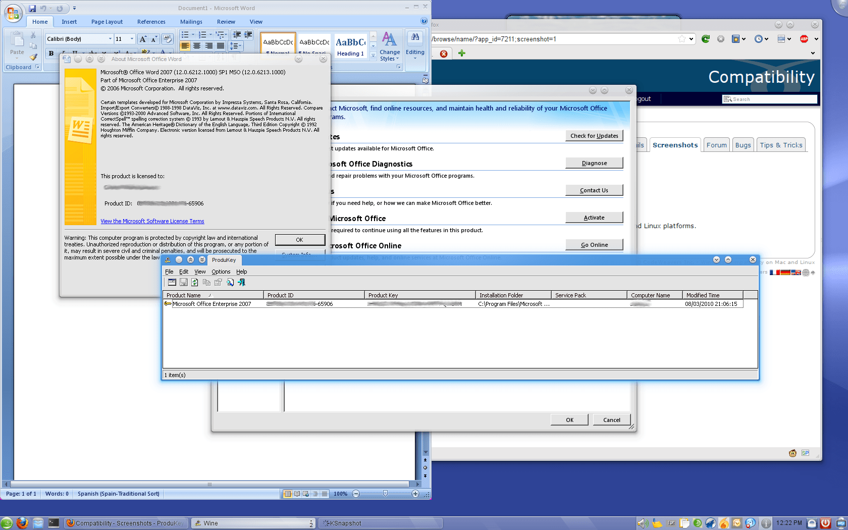 How do I reinstall microsoft office enterprise 2007 from online?