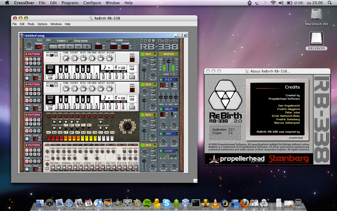 Will ReBirth RB338 run on Mac or Linux? CodeWeavers