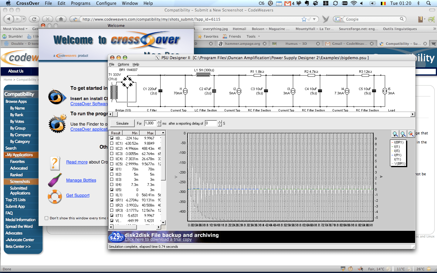 PSU Designer II Compatibility Database CodeWeavers