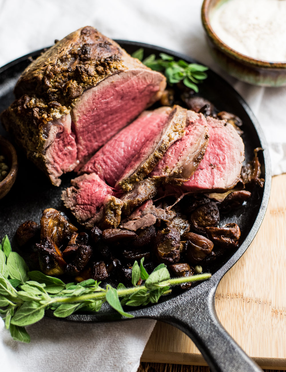 Roasted Beef Tenderloin with Beer Horseradish Sauce and Pilsner Mushrooms Cooking and Beer
