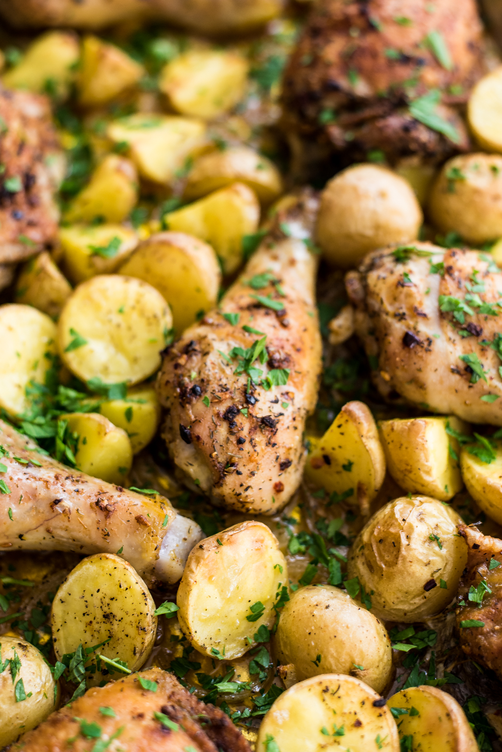 Spicy Garlic Chicken and Potatoes Sheet Pan Dinner Cooking and