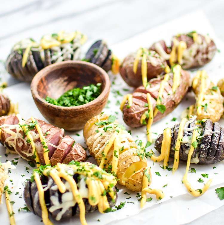 Baby Fingerling Hasselback Potatoes with Curry AioliCooking and Beer