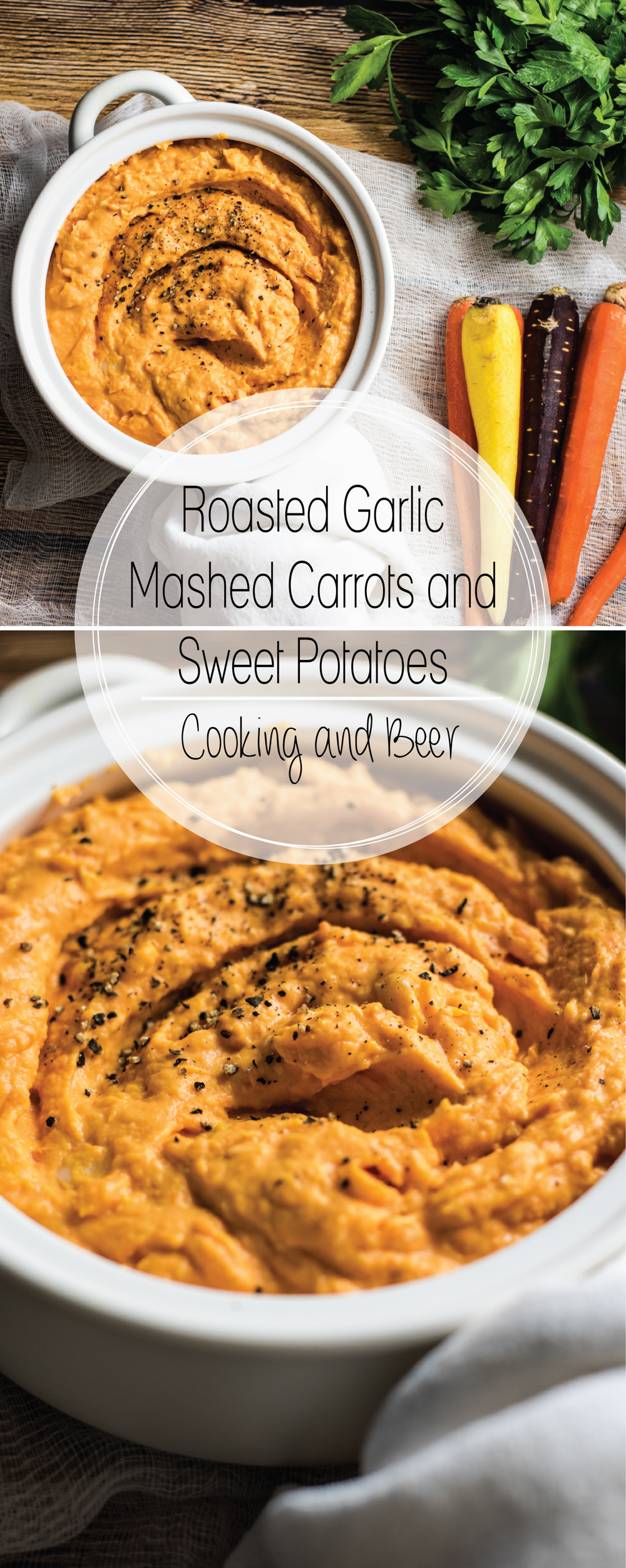 Roasted Garlic Mashed Sweet Potatoes and Carrots Cooking and BeerCooking and Beer