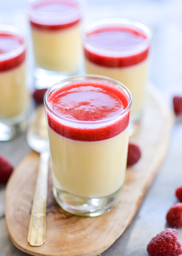 White Chocolate Pots de Creme with Raspberry SauceCooking and Beer