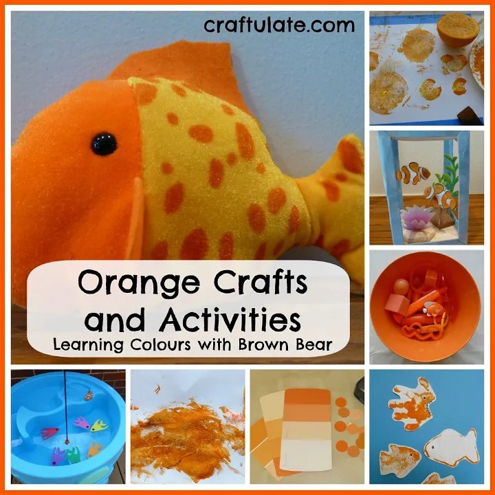 Orange Crafts and Activities {Learning Colours with Brown Bear Series} Craftulate