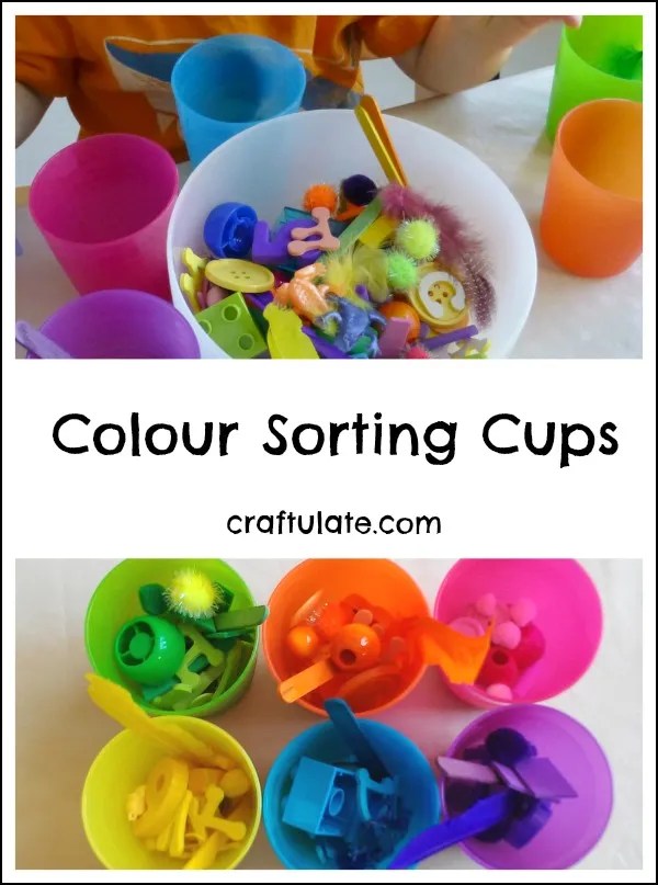 Colour Sorting Cups Craftulate