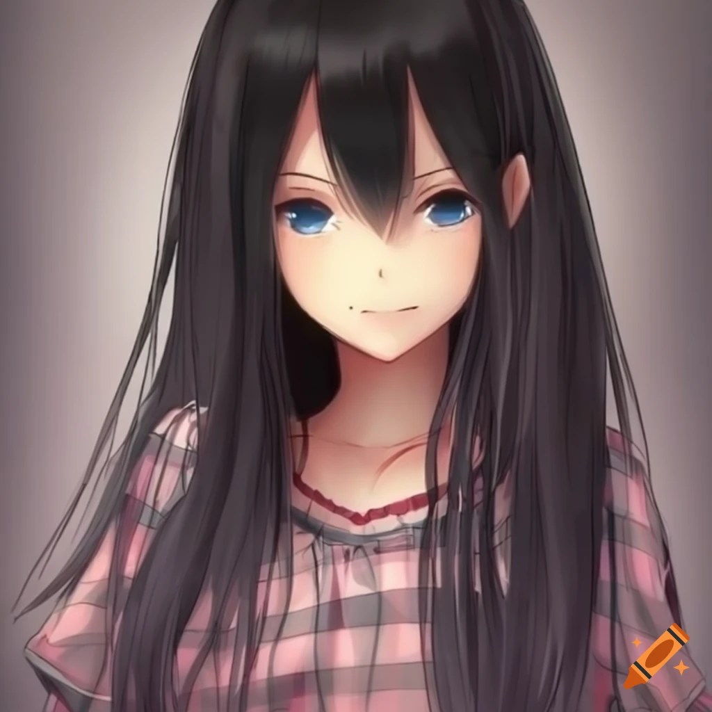 Anime girl in adorable pajamas on Craiyon