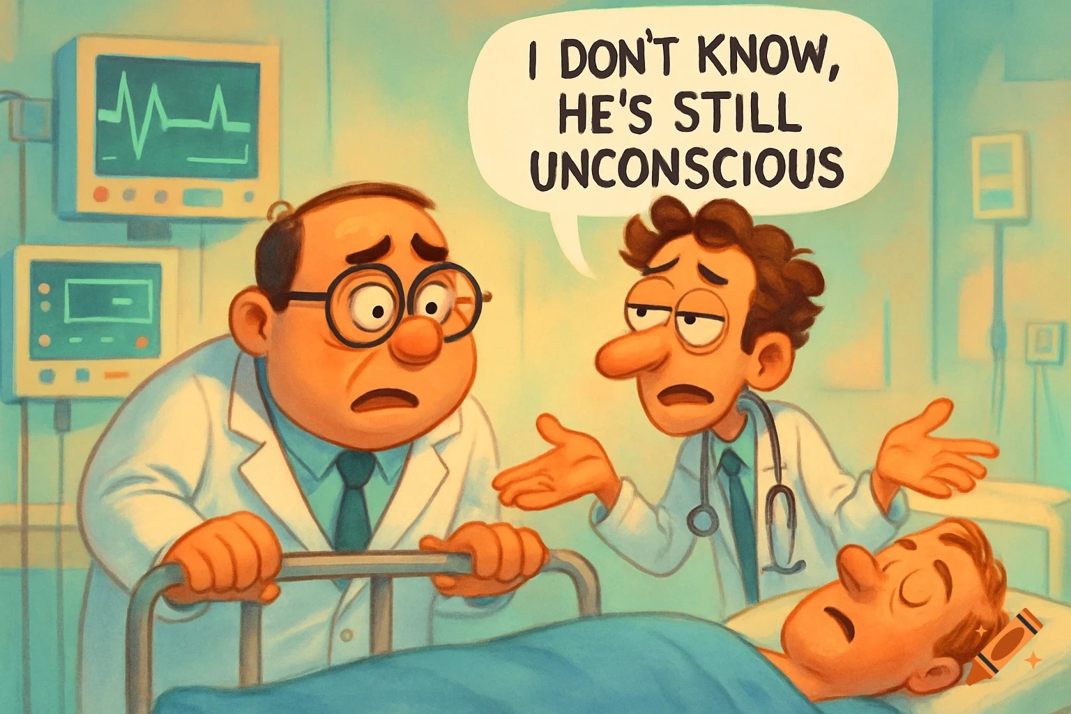 Funny Looking Doctor Cartoon