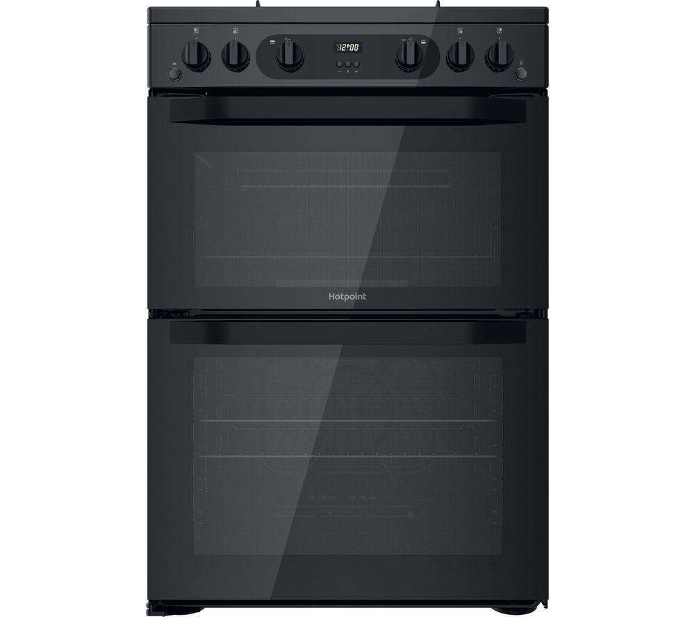 HOTPOINT HDM67G0CMB 60 cm Gas Cooker Black