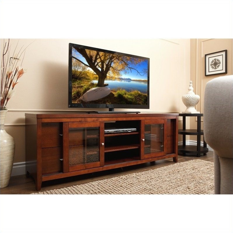 Abbyson Living Italia 72" Wood TV Sand in Walnut HM54151340