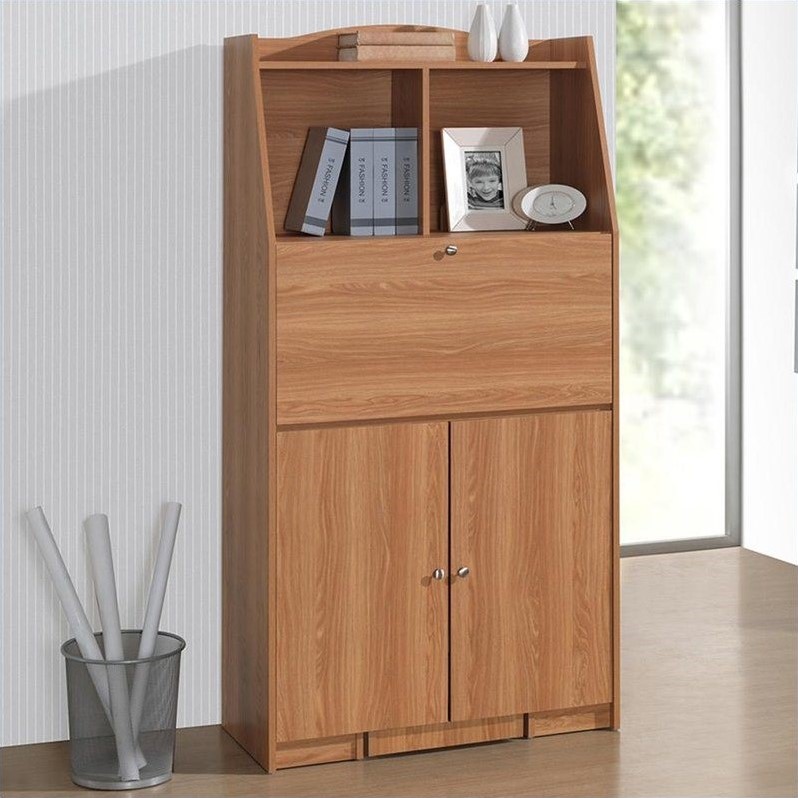 Techni Mobili Computer Armoire in Pine RTA8405PN