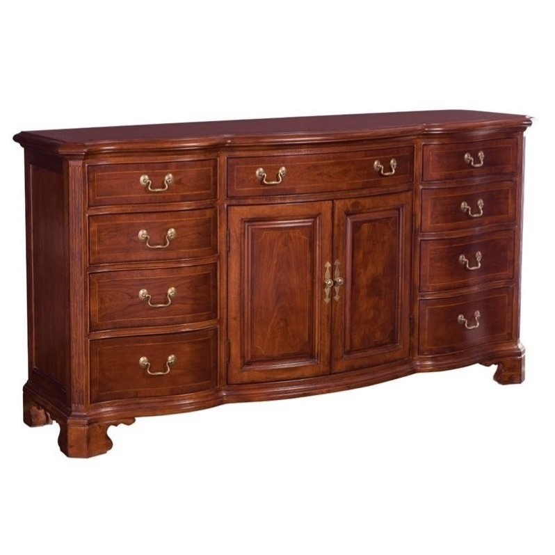 American Drew Cherry Grove 9 Drawer Triple Dresser with Doors in