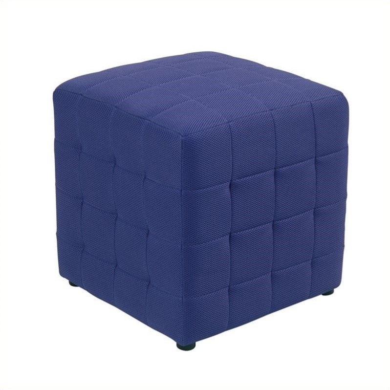 Detour Fabric Ottoman Cube in Purple by OSP Home Furnishings DTR15512