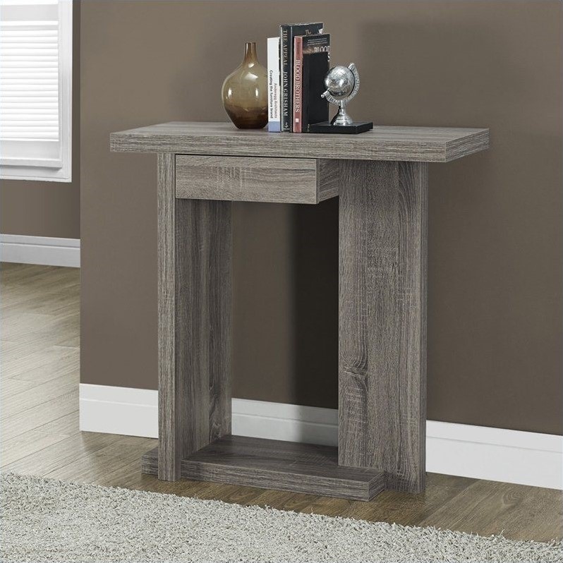 Monarch 32 inch Console Accent Table in Dark Taupe I 2459