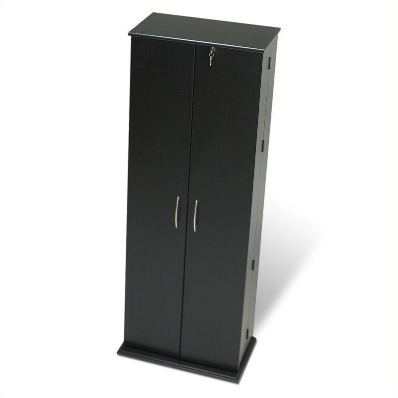 Prepac Grande Locking CD DVD Media Storage Black eBay