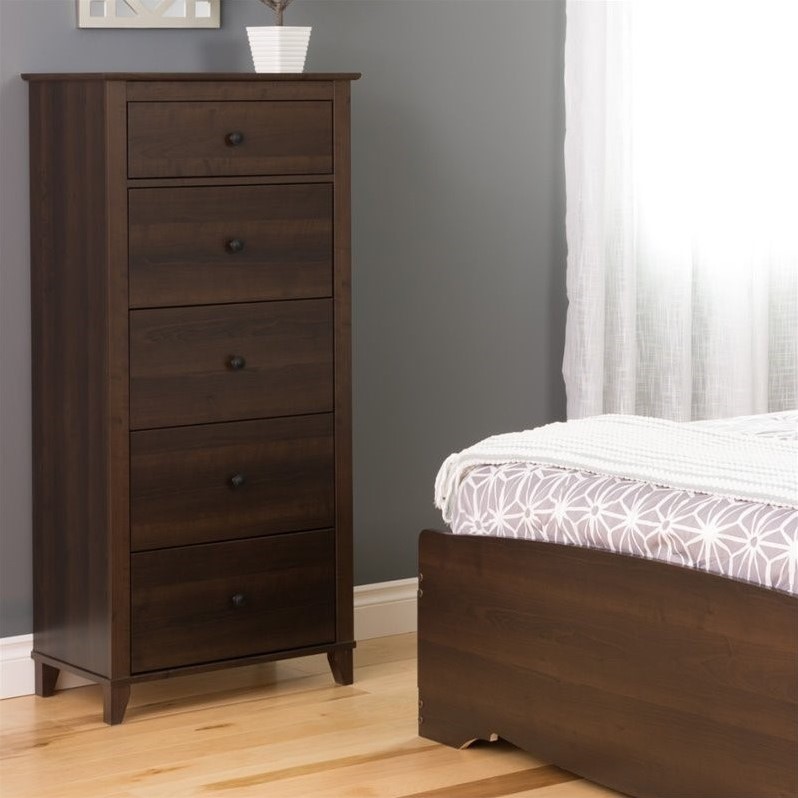 Prepac Yaletown 5 Drawer Lingerie Chest in Espresso 772398572093 eBay
