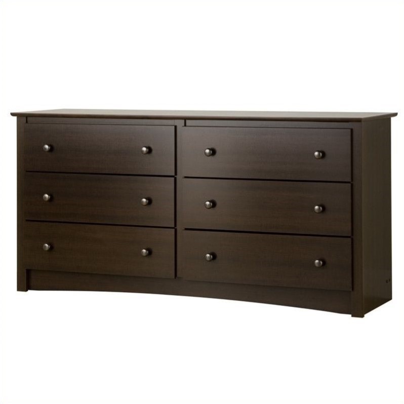 Espresso 6 Drawer Dresser EDC6330K