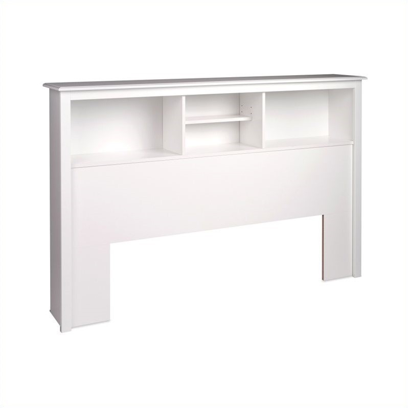 Prepac Monterey White Queen Bookcase Platform Storage Bed Cymax Business