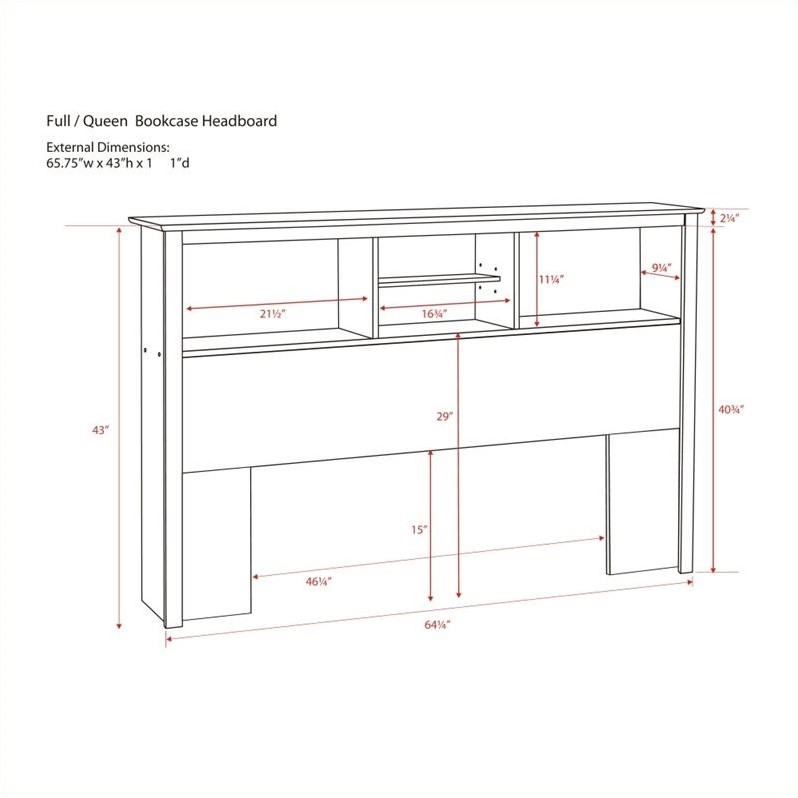 Prepac Monterey White Queen Bookcase Platform Storage Bed Cymax Business