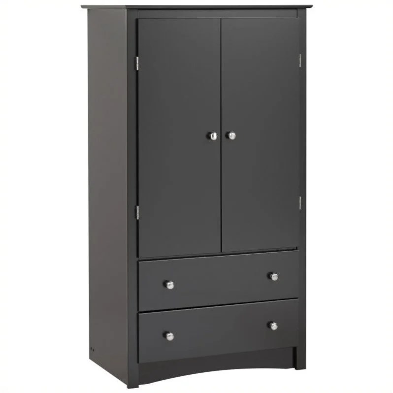 Prepac Sonoma Black Wardrobe Armoire