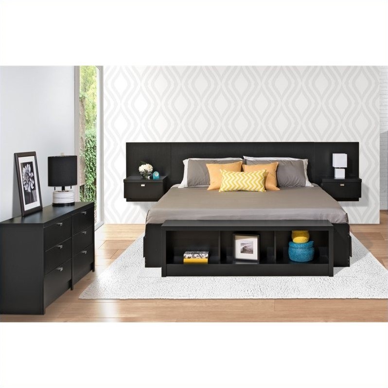 3Piece Bedroom Set with Dresser in Black BBXBHHXBEDPKG3
