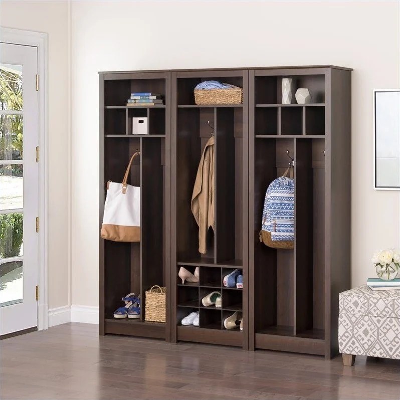 Entryway 3 Piece Wall Organizer in Espresso ESOH000913PKG1