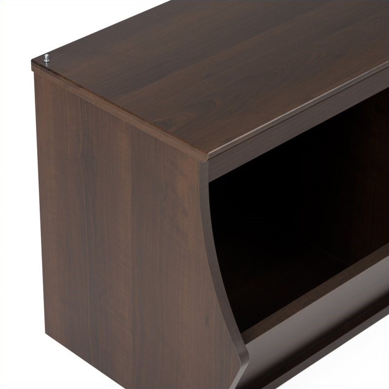 Prepac Fremont Stacked 6Bin Storage Cubby in Rich Espresso Cymax
