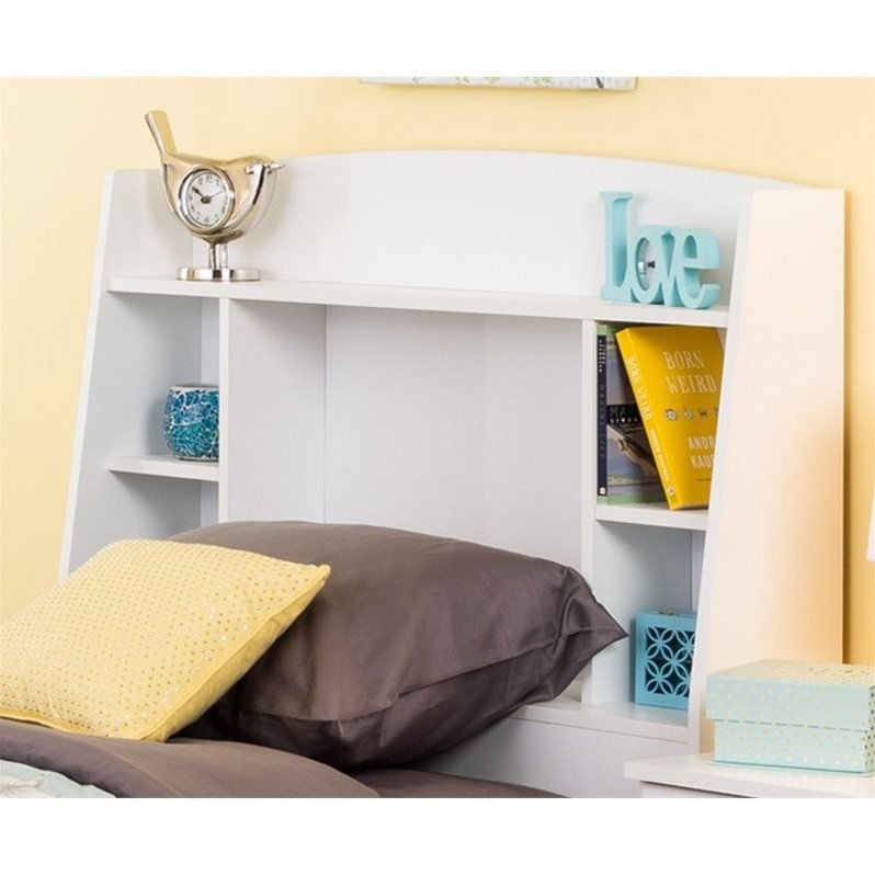 Twin Bookcase Headboard in White WHFT04011