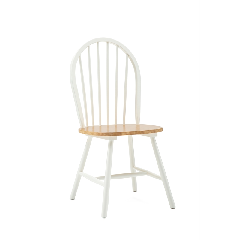 Boraam Farmhouse Dining Chair in White and Natural (Set of Two) Cymax Business