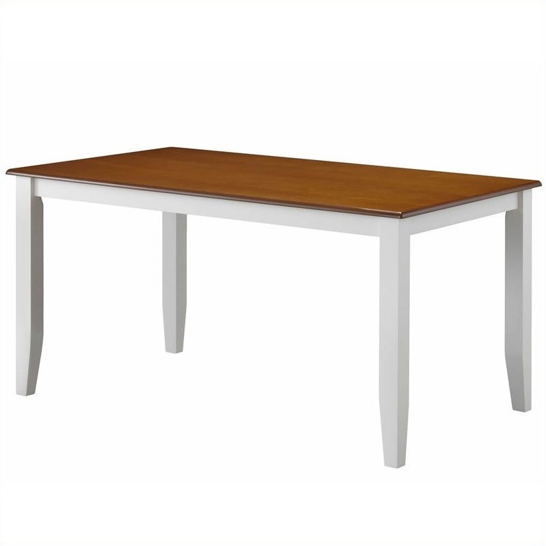 5 Piece Dining Set in White/Honey Oak 22033