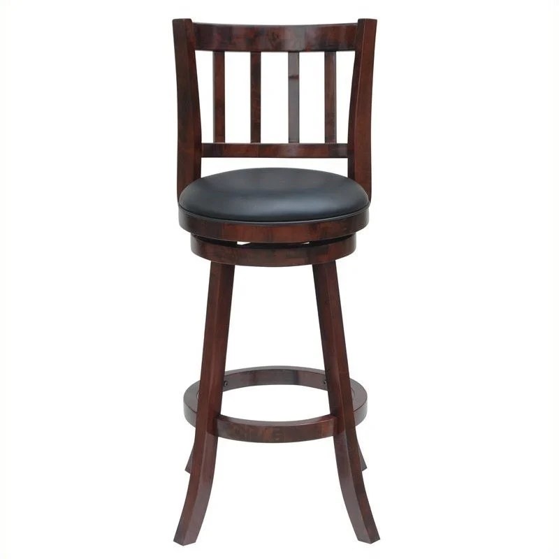 24" Swivel Counter Stool in Cherry Finish 60924