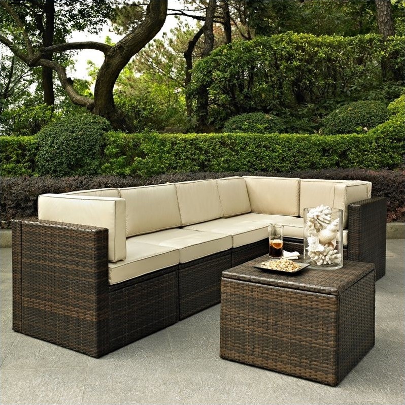 Crosley Furniture Palm Harbor 6 Piece Outdoor Wicker Seating Set