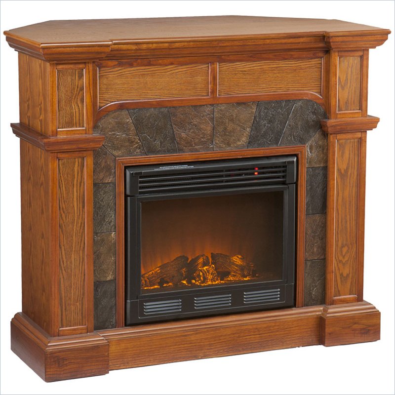 Cypress Electric Fireplace in Mission Oak 37081023025