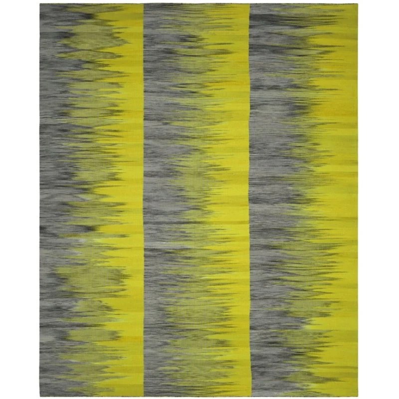 Safavieh Kilim 8' X 10' Hand Woven Wool Pile Rug in Green and Charcoal