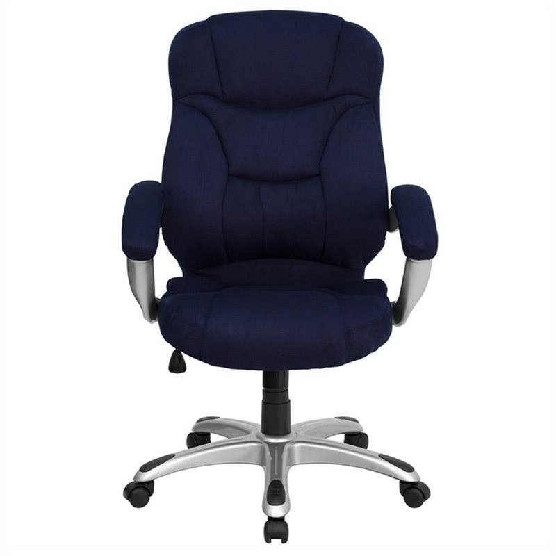 Flash Furniture High Back Microfiber Upholstered Office Chair in Navy