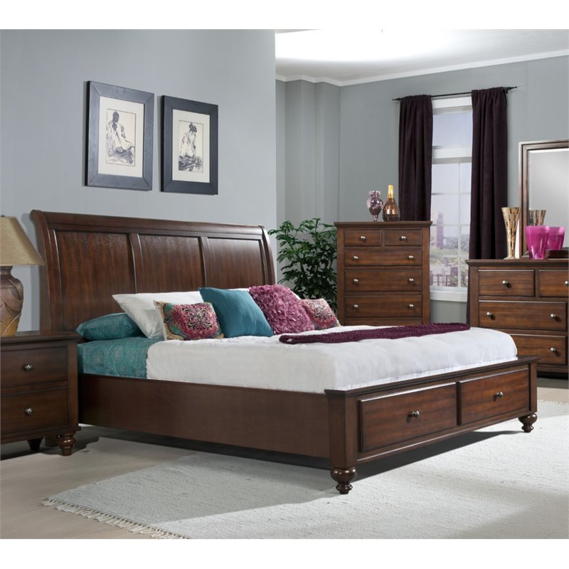 Picket House Furnishings Channing Queen Platform Bed in Cherry