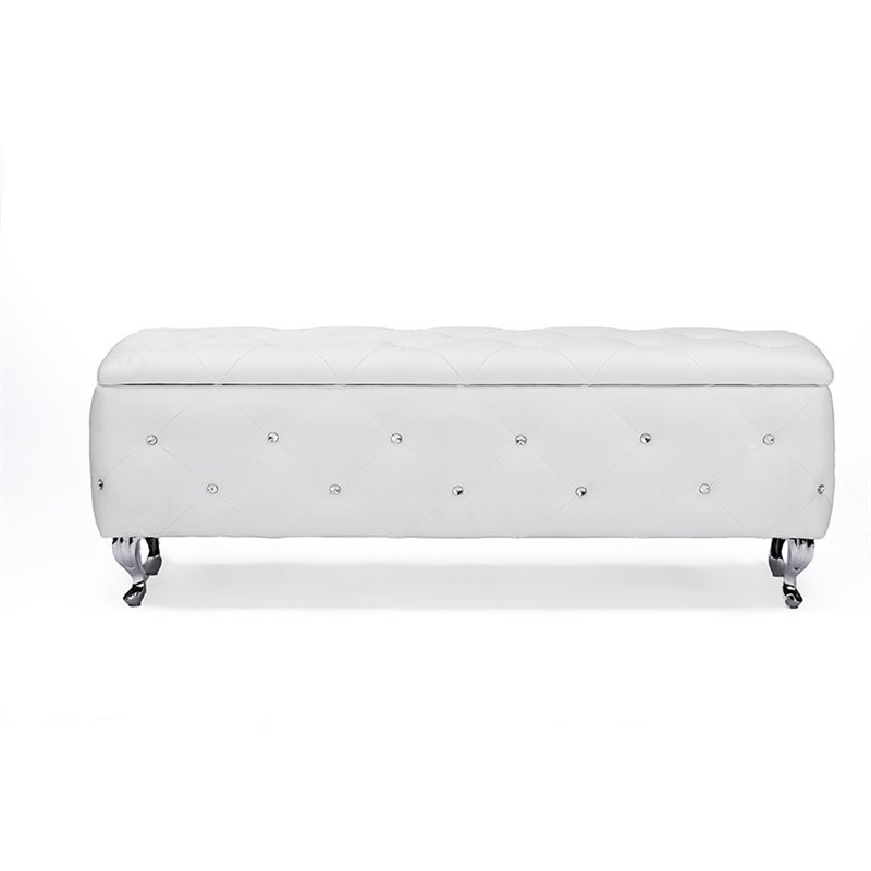 It features full bycast leather upholstery with a polished finish. cymax stores