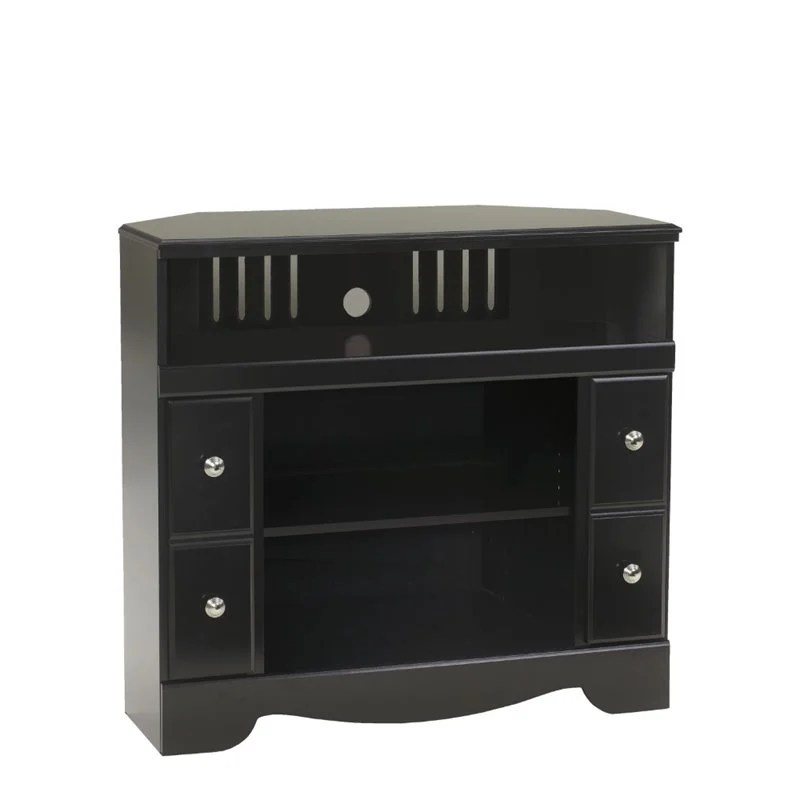 Ashley Shay 38" Corner TV Stand in Black W27112