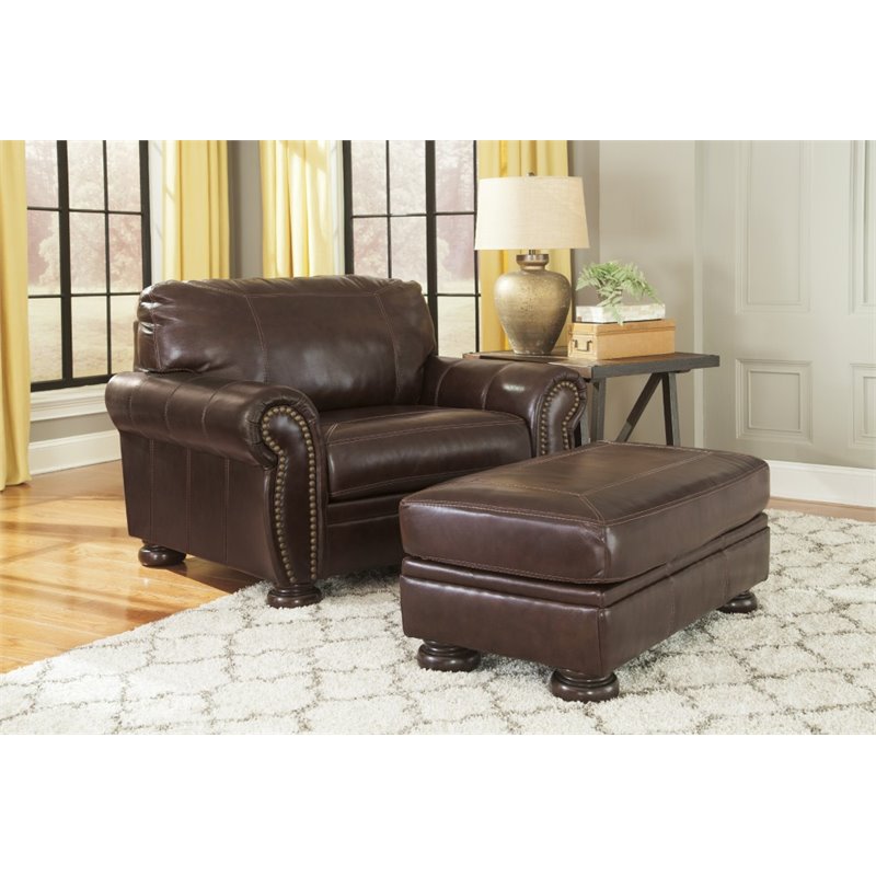Ashley Furniture Banner 2 Piece Sofa Set in Coffee 504042314PKG
