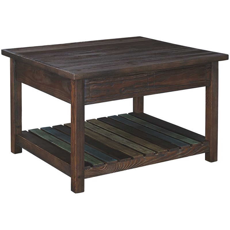 Ashley Furniture Mestler Lift Top Coffee Table in Rustic Brown T5800
