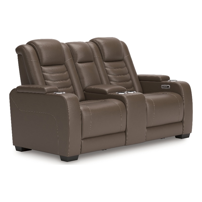 Ashley Furniture High Impact Tobacco Power Reclining Loveseat with