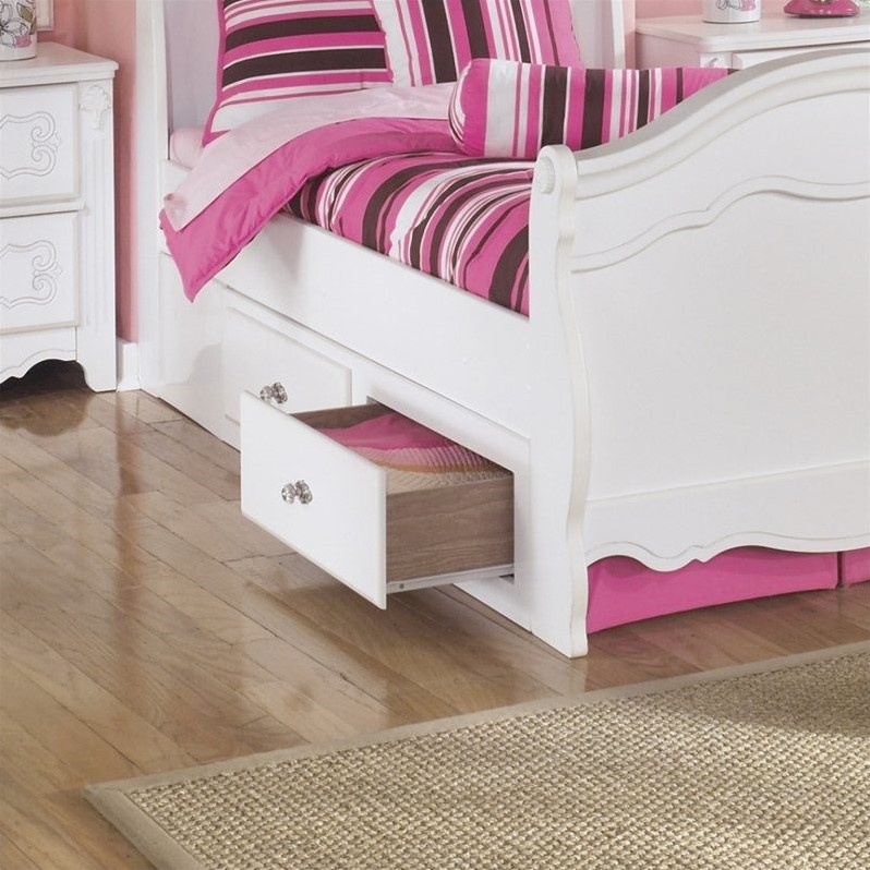 Signature Design by Ashley Exquisite Under Bed Storage in White Cymax