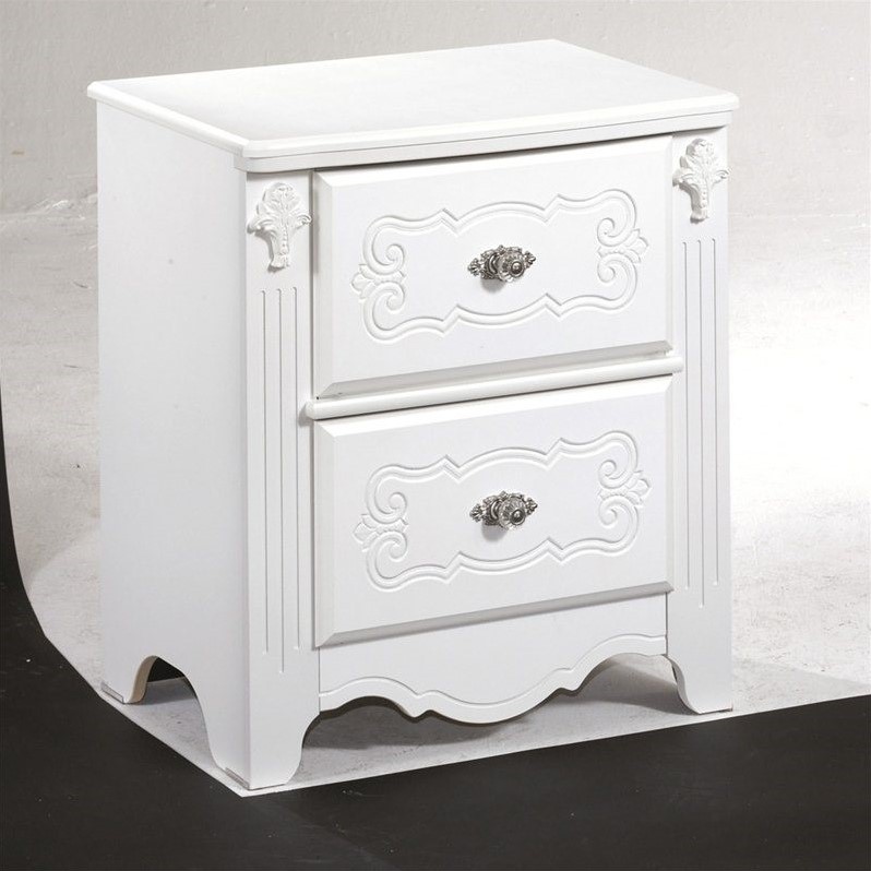 Signature Design by Ashley Exquisite 2Drawer Nightstand in White B18892