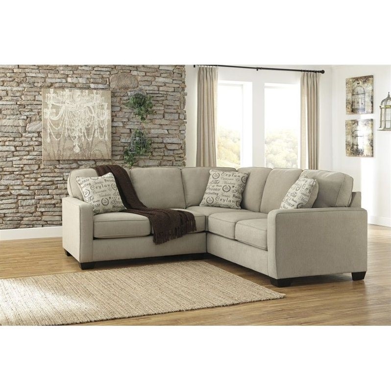 Ashley Furniture Alenya 2 Piece Fabric Sectional in Quartz 1660055