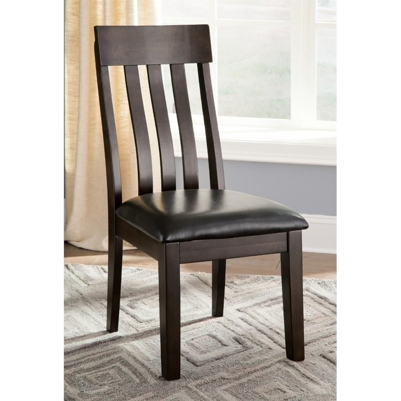 Ashley Haddigan Upholstered Dining Chair in Dark Brown D59601