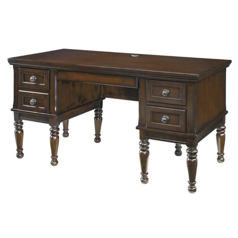Ashley Porter Home Office Executive Desk in Brown H69726