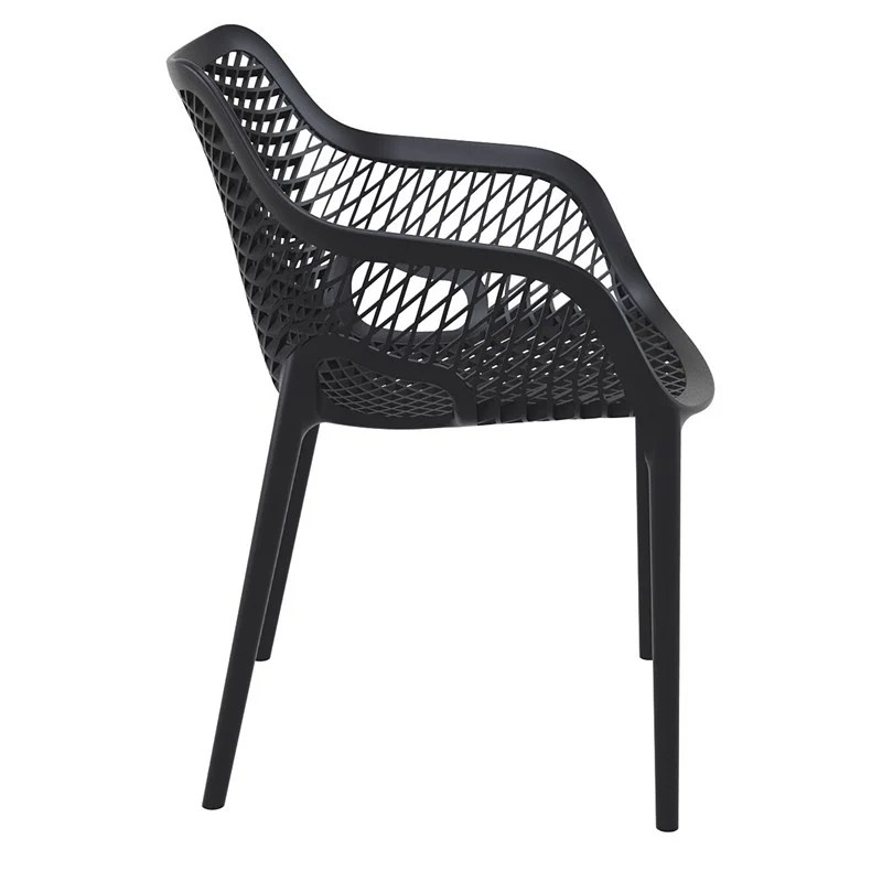 Compamia Air XL Outdoor Patio Dining Arm Chair in Black Cymax Business