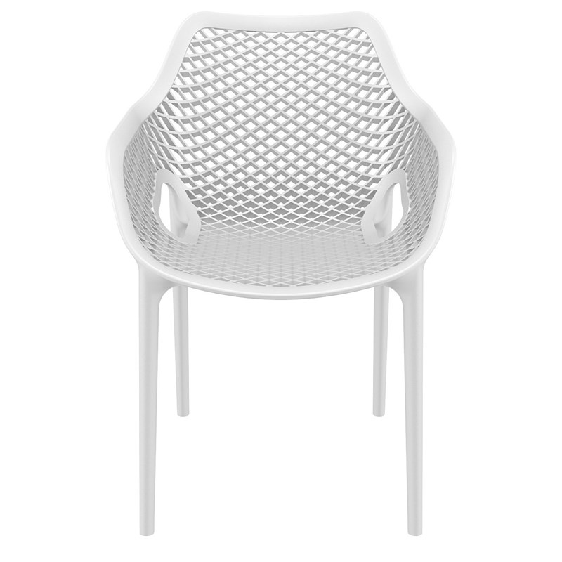 Compamia Air XL Outdoor Patio Dining Arm Chair in White Cymax Business
